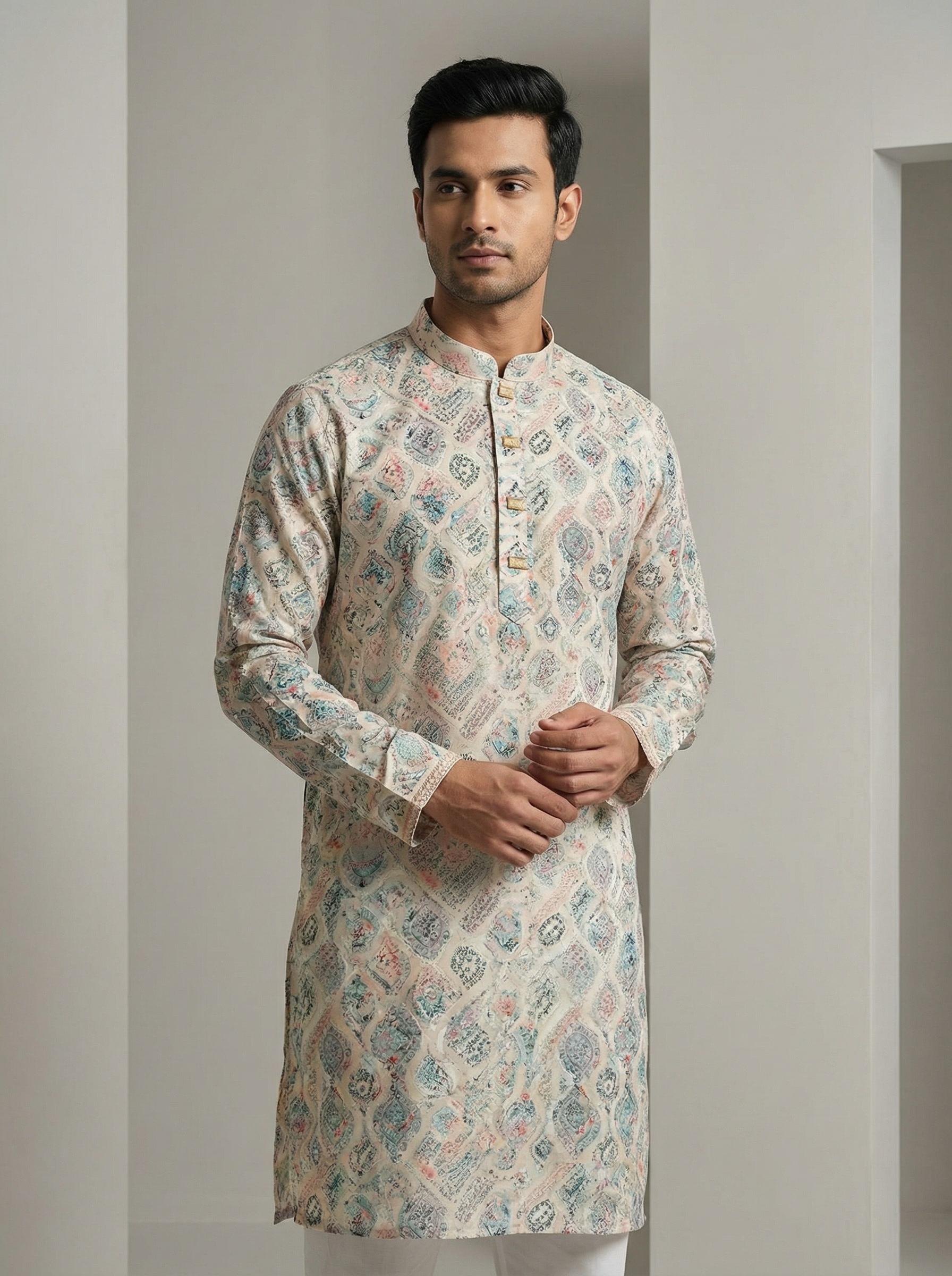 Men's Panjabi Printed - Image 2