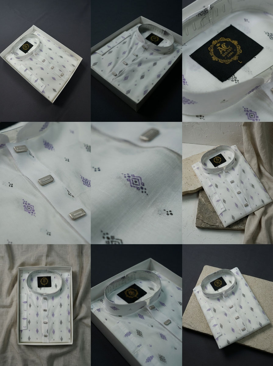 Men's Panjabi White - Image 4